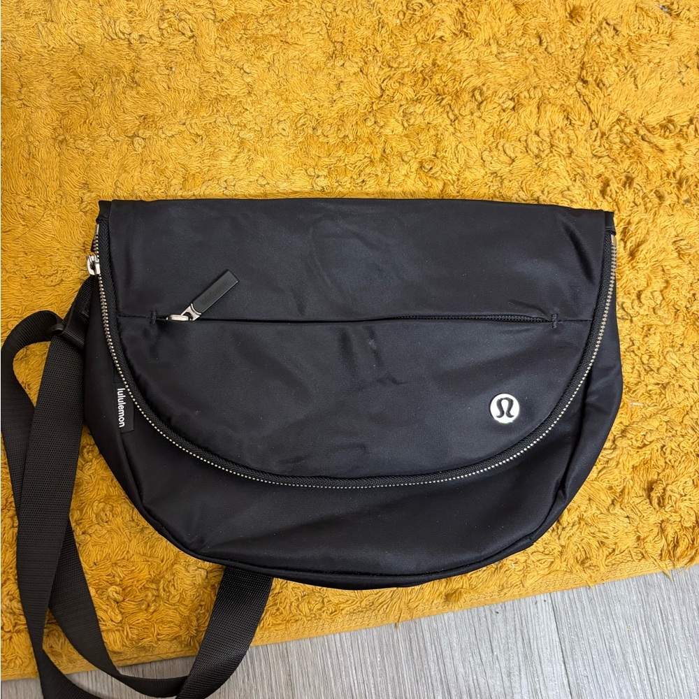 lululemon athletica Black Messenger Bag